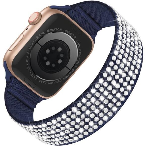 NEW Blue Diamond Apple Watch Band - Picture 1 of 5